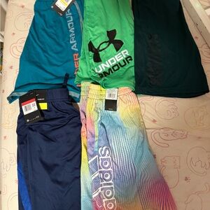 Under Armour and Adidas Athletic Shorts Set